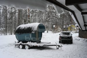 Мобильная баня на прицепе